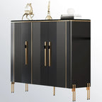 Glam Dark Gray Wooden Cabinet with Free Standing Design