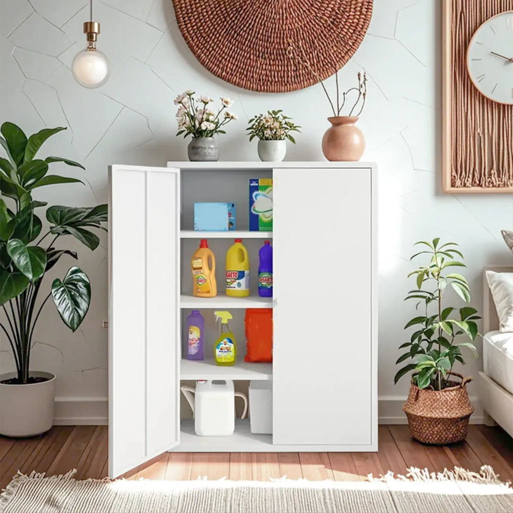 3/4 Shelves Wooden Storage Cabinet with Standard Length