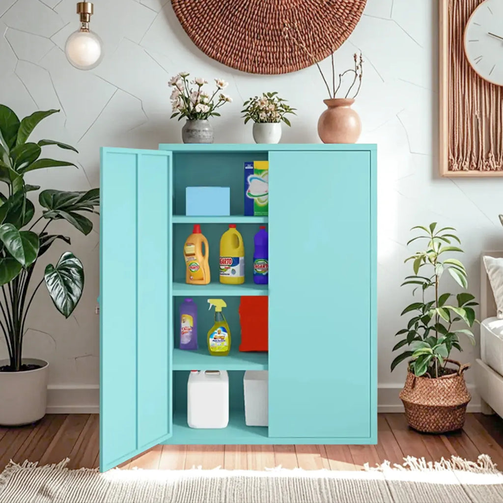 3/4 Shelves Wooden Storage Cabinet with Standard Length