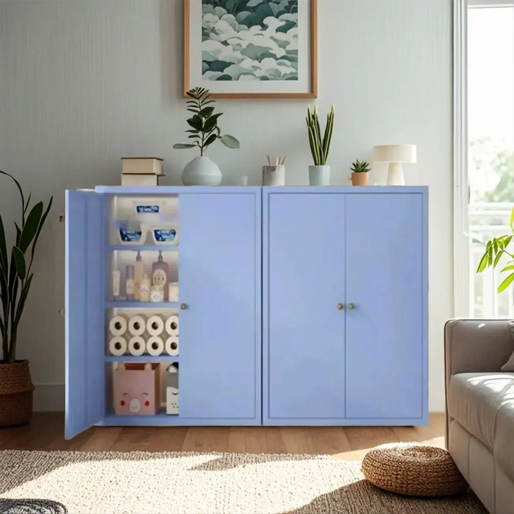 3/4 Shelves Wooden Storage Cabinet with Standard Length