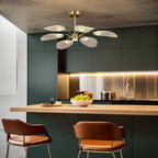 Luxury Leaf-Shaped Semi Flush LED Ceiling Light for Bedroom