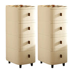 Modern Black And White Grid Top Nightstands with Drawers