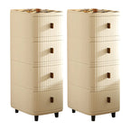 Modern Black And White Grid Top Nightstands with Drawers