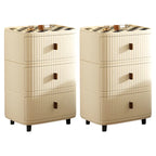 Modern Black And White Grid Top Nightstands with Drawers