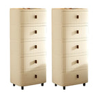 Modern Black And White Grid Top Nightstands with Drawers