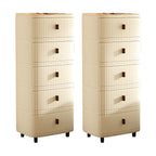 Modern Black And White Grid Top Nightstands with Drawers