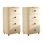 Modern Black And White Grid Top Nightstands with Drawers
