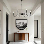 Industrial 6-Light Metal Vintage Candelabra Chandelier