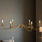 Industrial 6-Light Metal Vintage Candelabra Chandelier