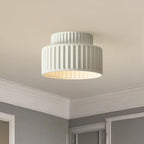 Modern Cylinder Semi Flush Ceiling Light with Plastic Shade