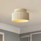 Modern Cylinder Semi Flush Ceiling Light with Plastic Shade