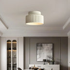 Modern Cylinder Semi Flush Ceiling Light with Plastic Shade
