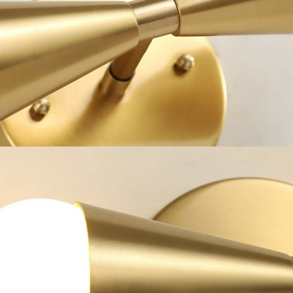Elegant Straight 2-Light Wall Light Fixture in Gold