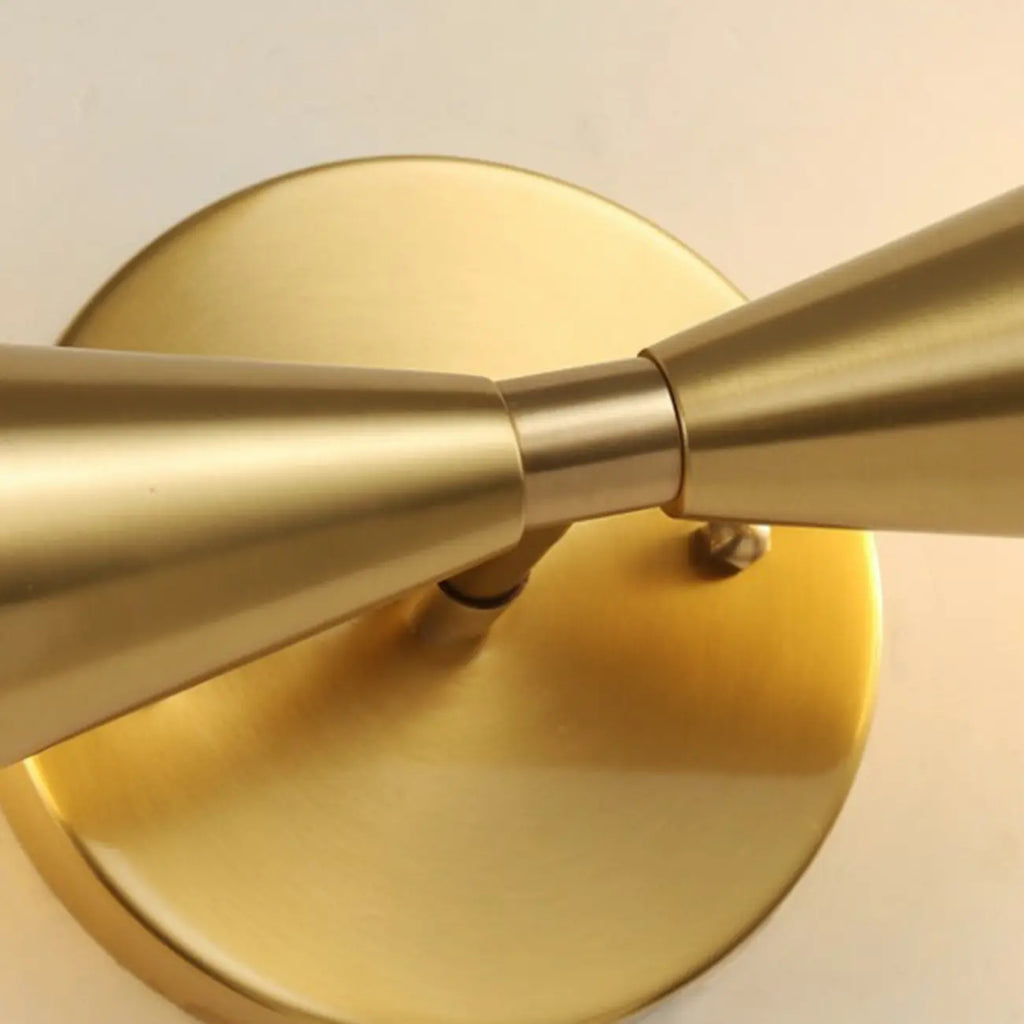 Elegant Straight 2-Light Wall Light Fixture in Gold