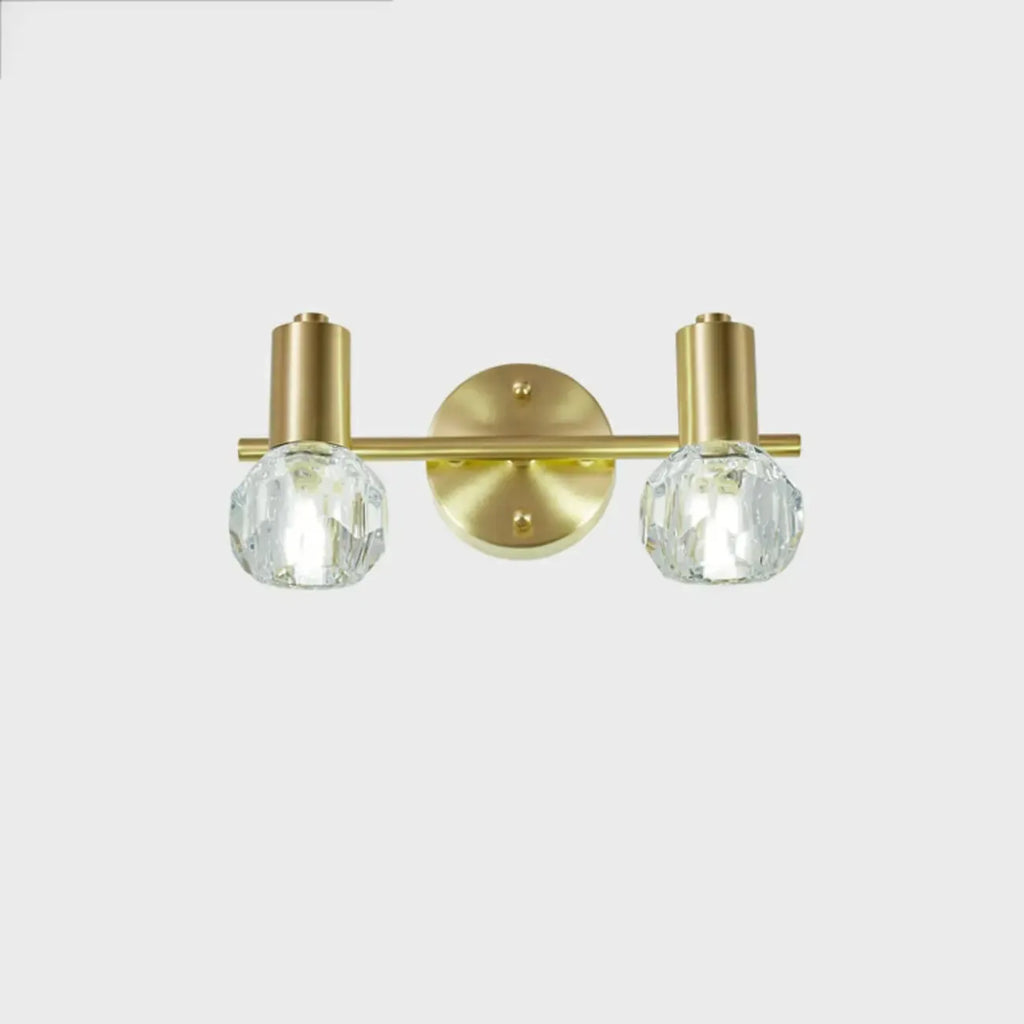3-Light Modern Gold Crystal Vanity Light for Bathroom