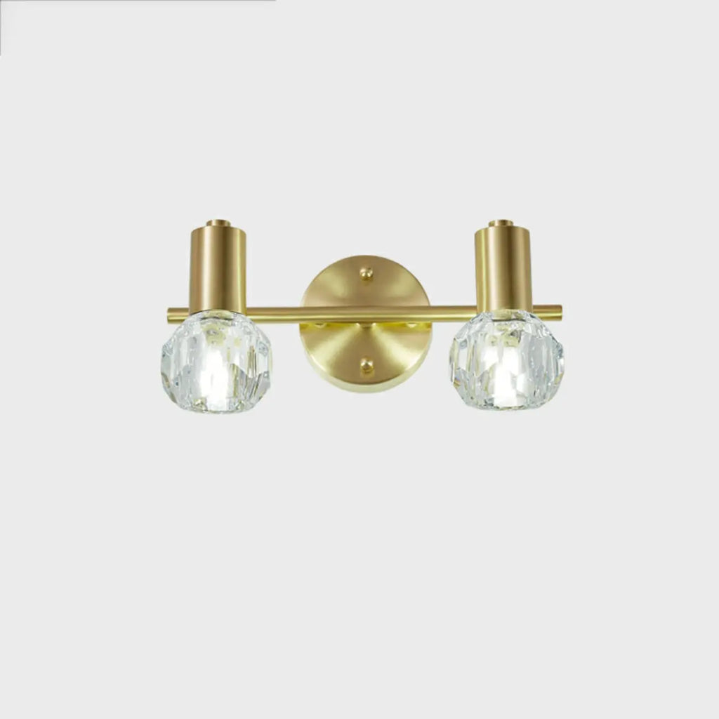 3-Light Modern Gold Crystal Vanity Light for Bathroom