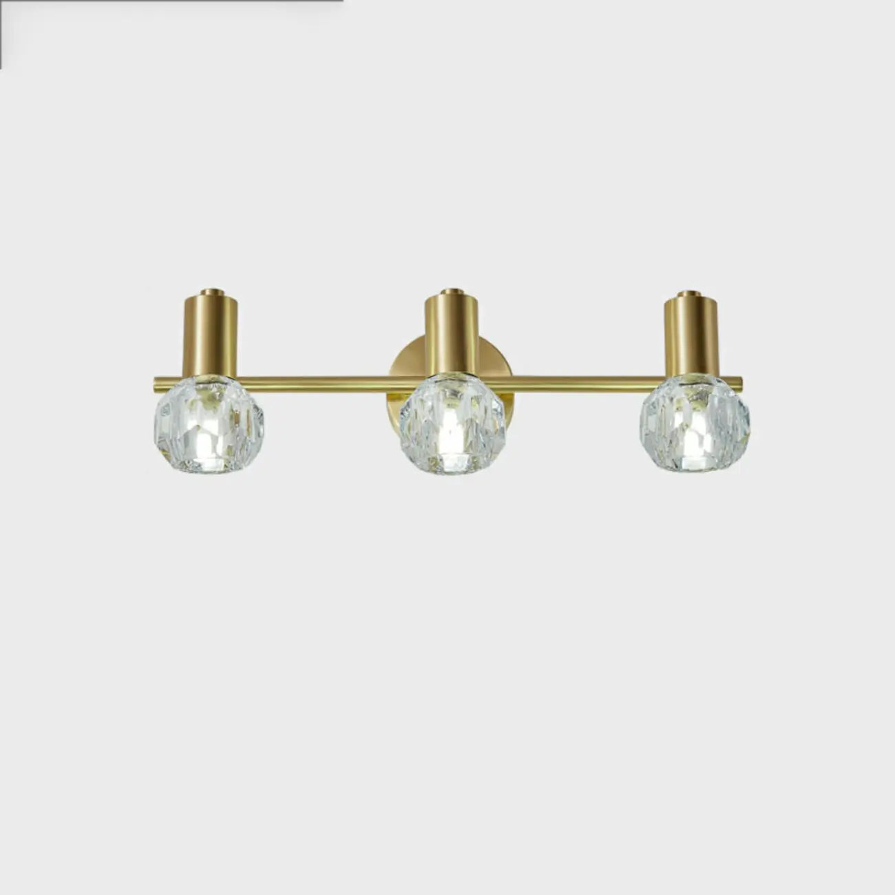 3-Light Modern Gold Crystal Vanity Light for Bathroom