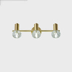 3-Light Modern Gold Crystal Vanity Light for Bathroom