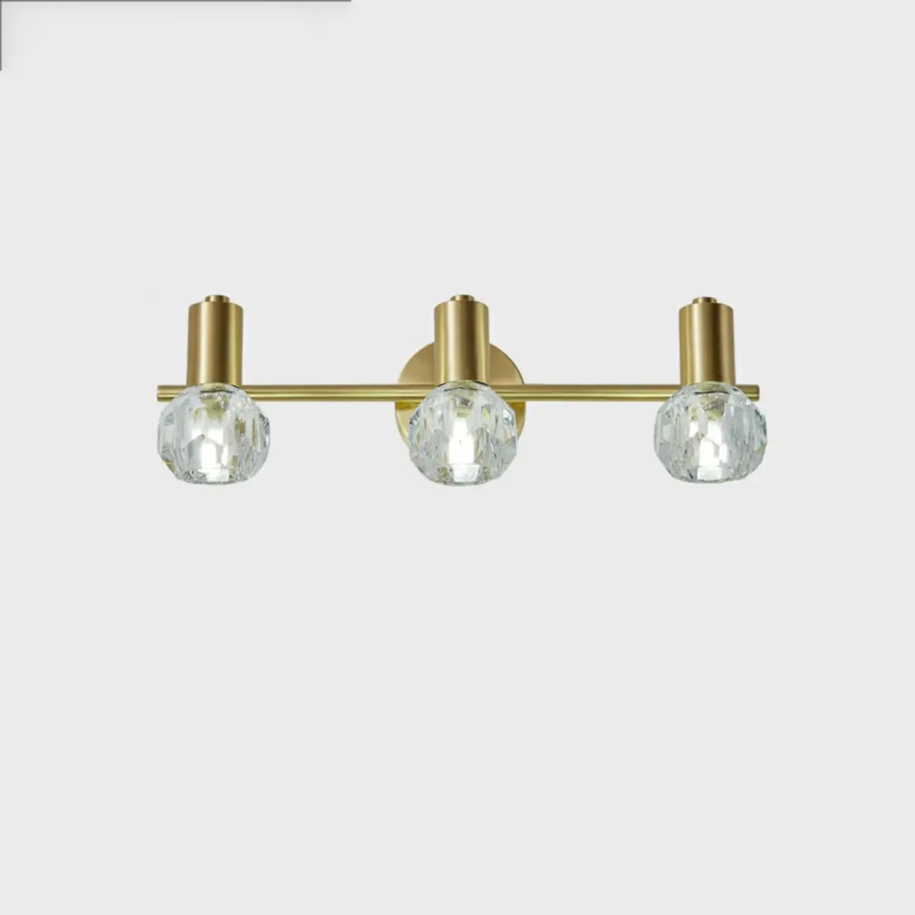 3-Light Modern Gold Crystal Vanity Light for Bathroom