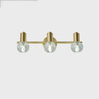 3-Light Modern Gold Crystal Vanity Light for Bathroom