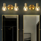 3-Light Modern Gold Crystal Vanity Light for Bathroom