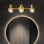 3-Light Modern Gold Crystal Vanity Light for Bathroom