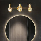 3-Light Modern Gold Crystal Vanity Light for Bathroom