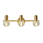 3-Light Modern Gold Crystal Vanity Light for Bathroom