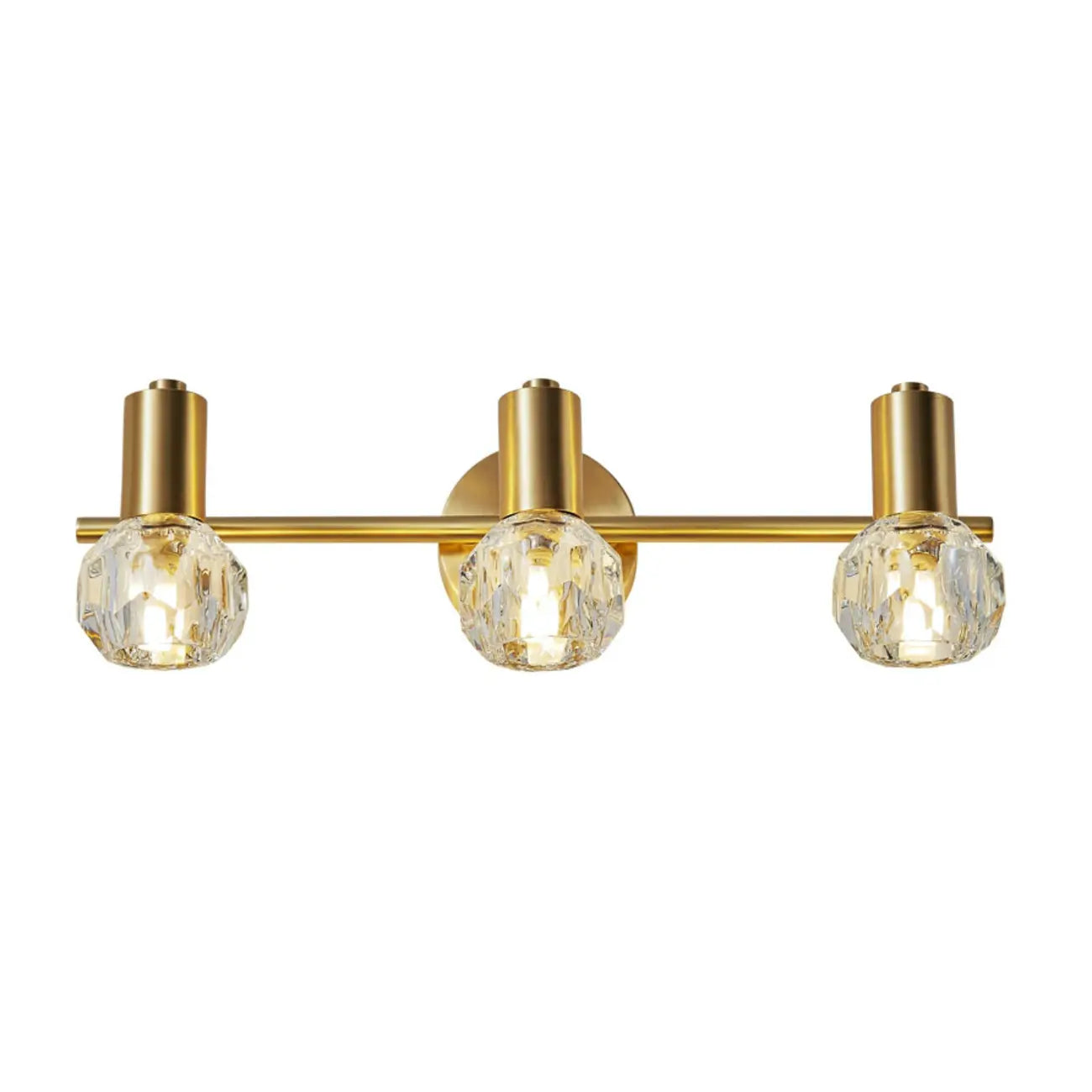 3-Light Modern Gold Crystal Vanity Light for Bathroom