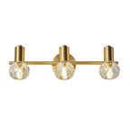 3-Light Modern Gold Crystal Vanity Light for Bathroom