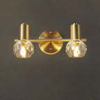 3-Light Modern Gold Crystal Vanity Light for Bathroom