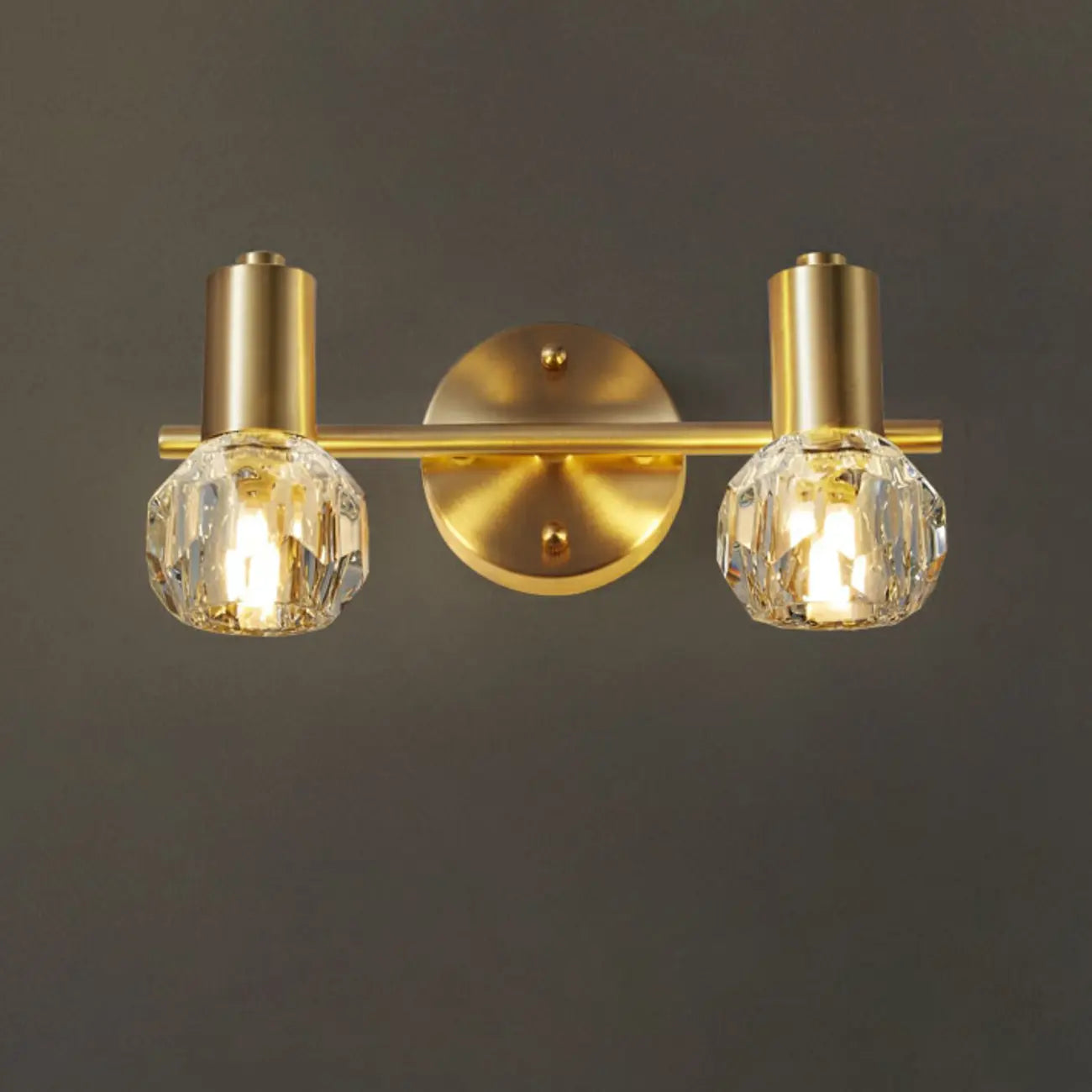 3-Light Modern Gold Crystal Vanity Light for Bathroom