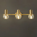 3-Light Modern Gold Crystal Vanity Light for Bathroom