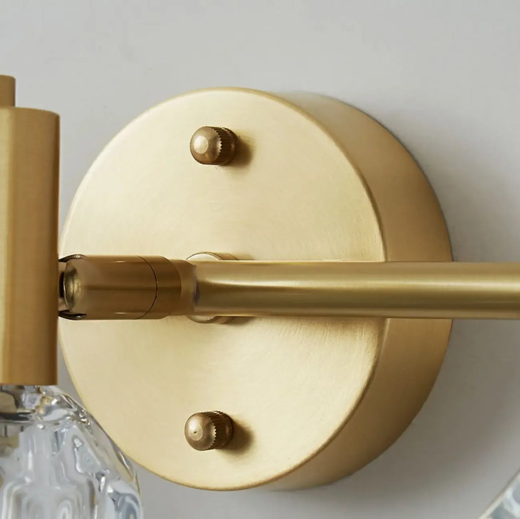 3-Light Modern Gold Crystal Vanity Light for Bathroom