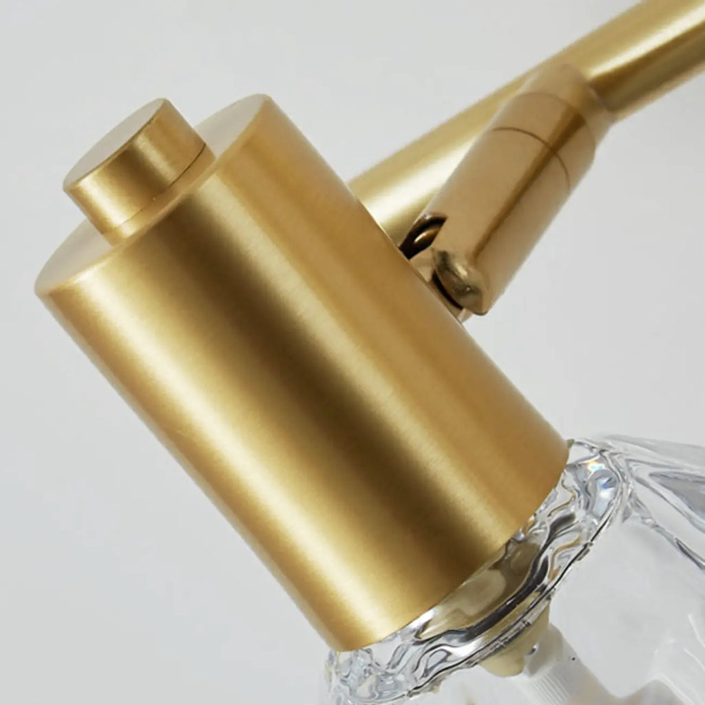 3-Light Modern Gold Crystal Vanity Light for Bathroom