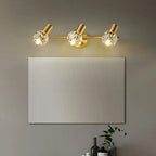 3-Light Modern Gold Crystal Vanity Light for Bathroom