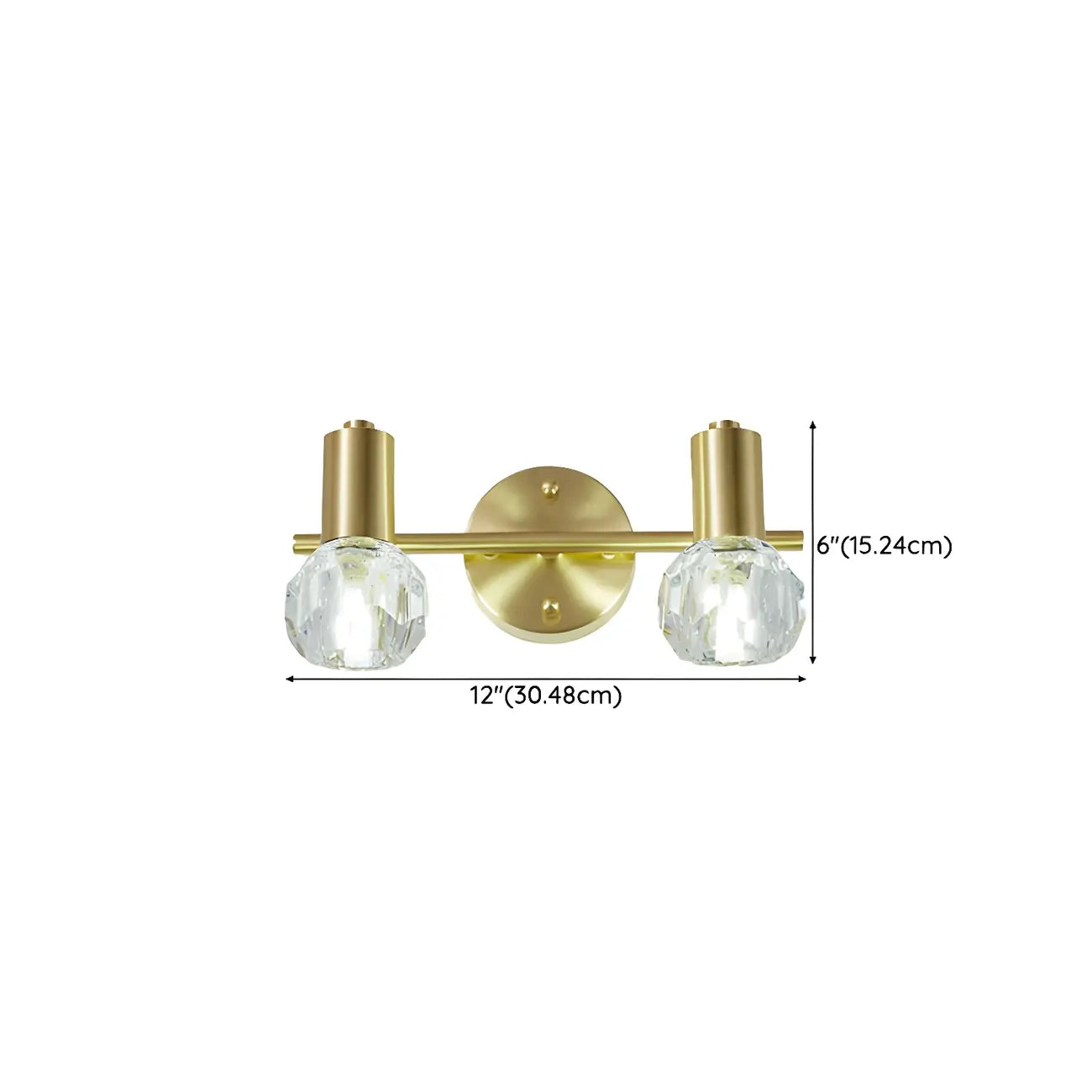 3-Light Modern Gold Crystal Vanity Light for Bathroom