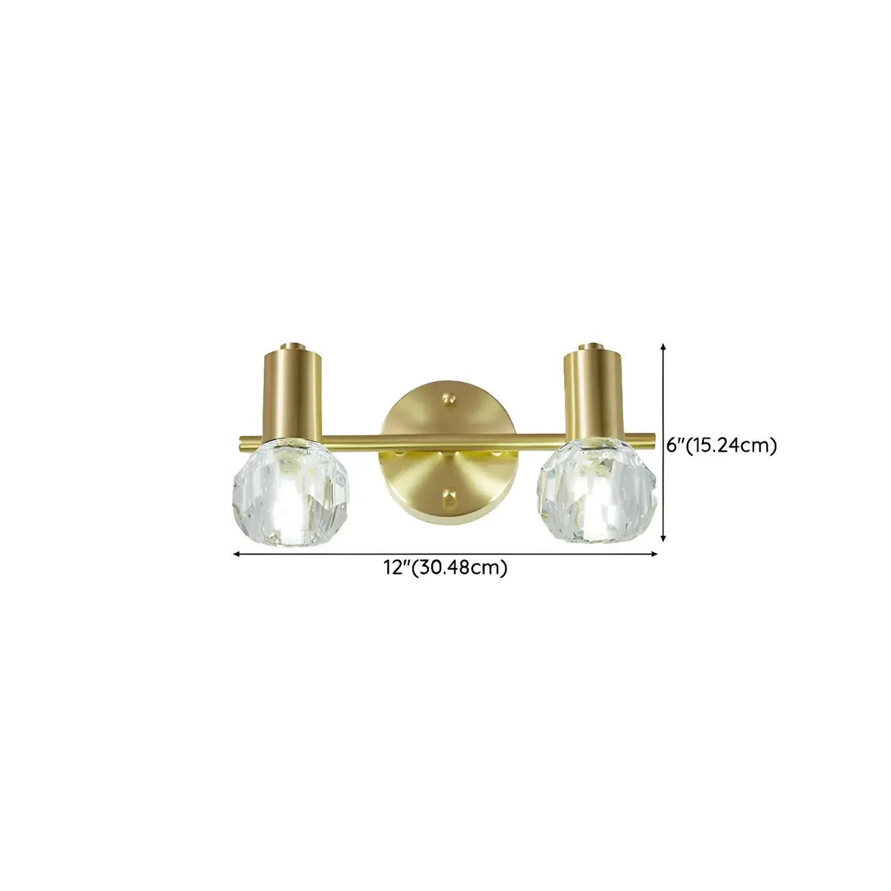 3-Light Modern Gold Crystal Vanity Light for Bathroom