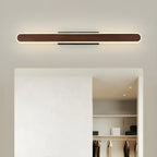 Modish Walnut Oval Acrylic LED Vanity Light