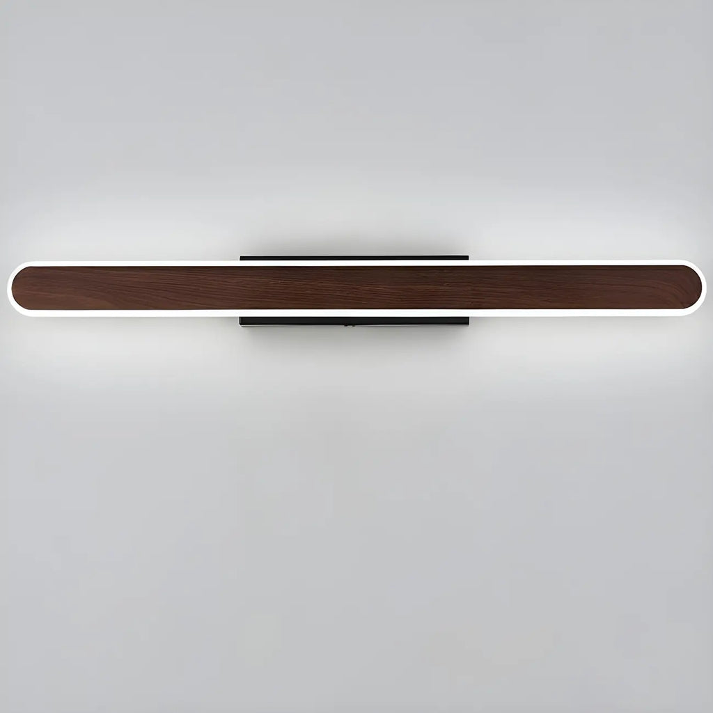 Modish Walnut Oval Acrylic LED Vanity Light