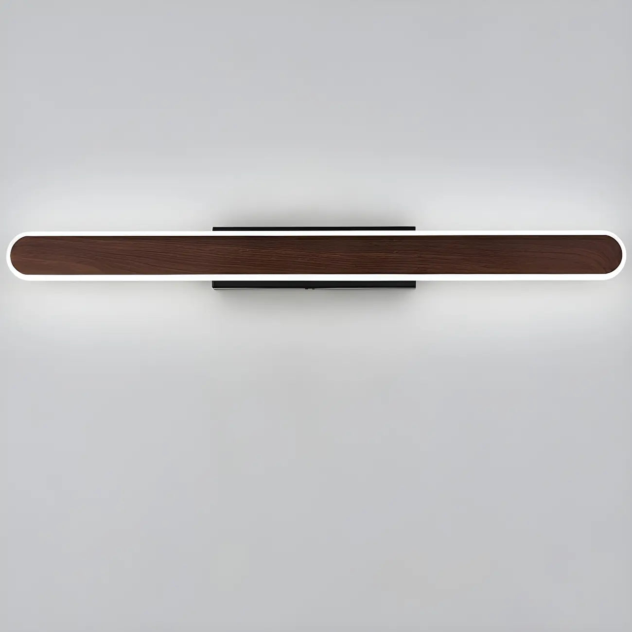 Modish Walnut Oval Acrylic LED Vanity Light