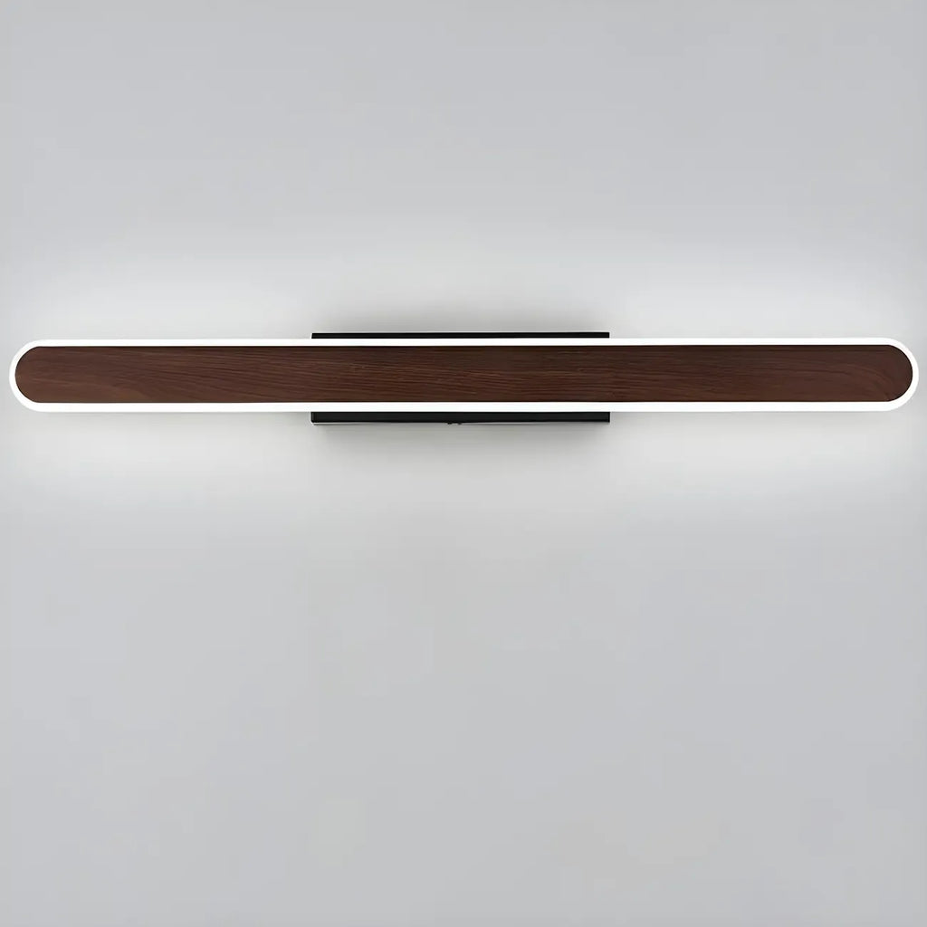 Modish Walnut Oval Acrylic LED Vanity Light