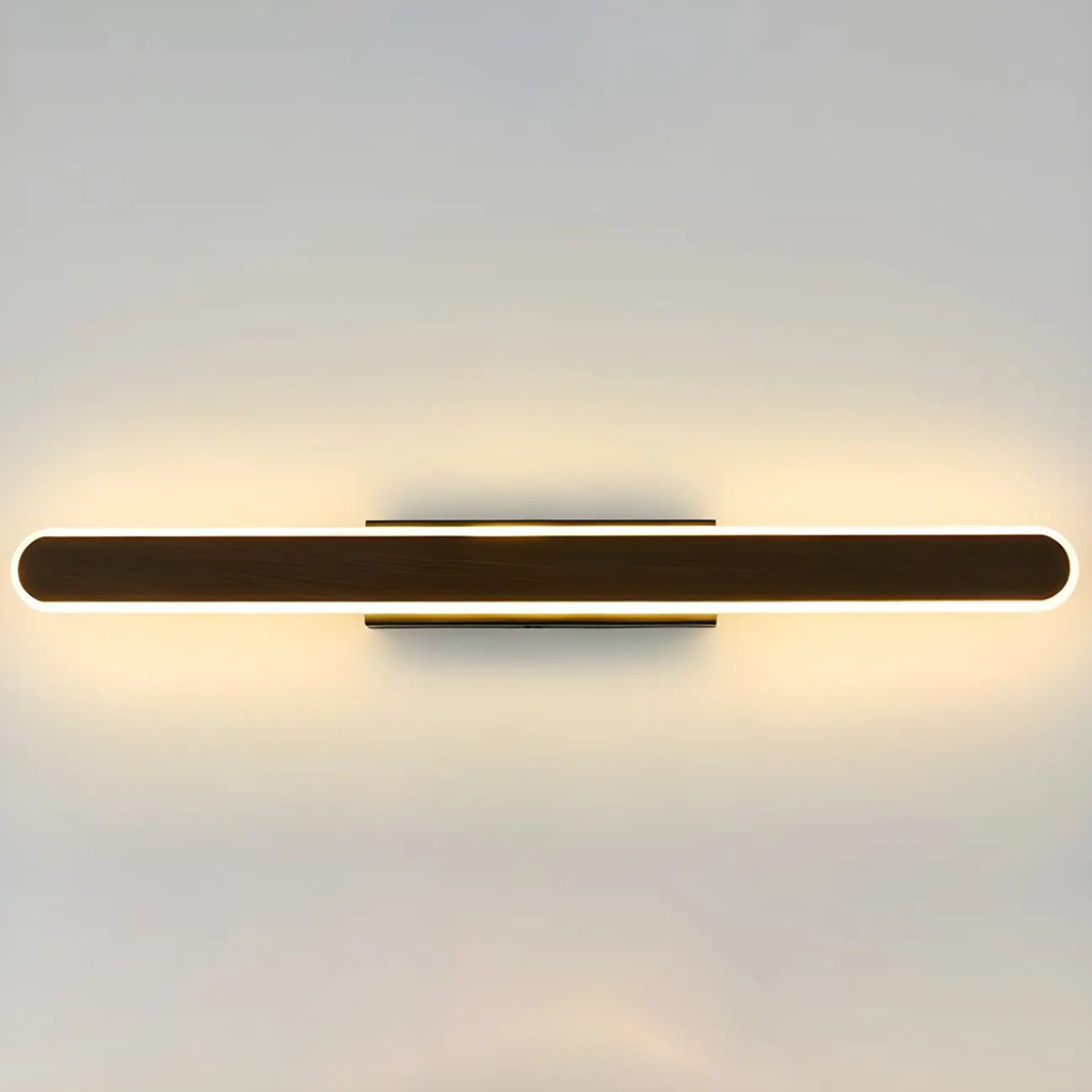 Modish Walnut Oval Acrylic LED Vanity Light