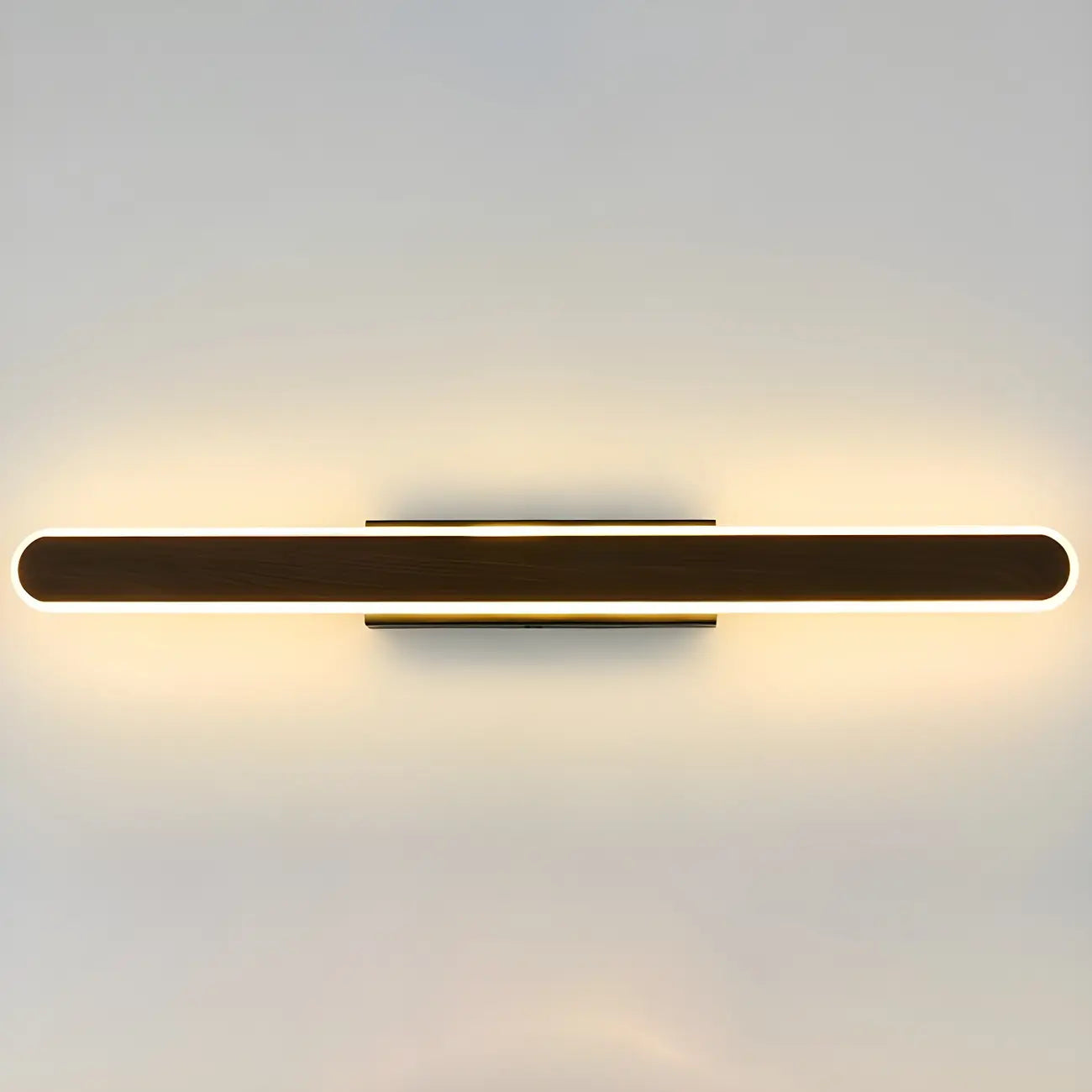 Modish Walnut Oval Acrylic LED Vanity Light