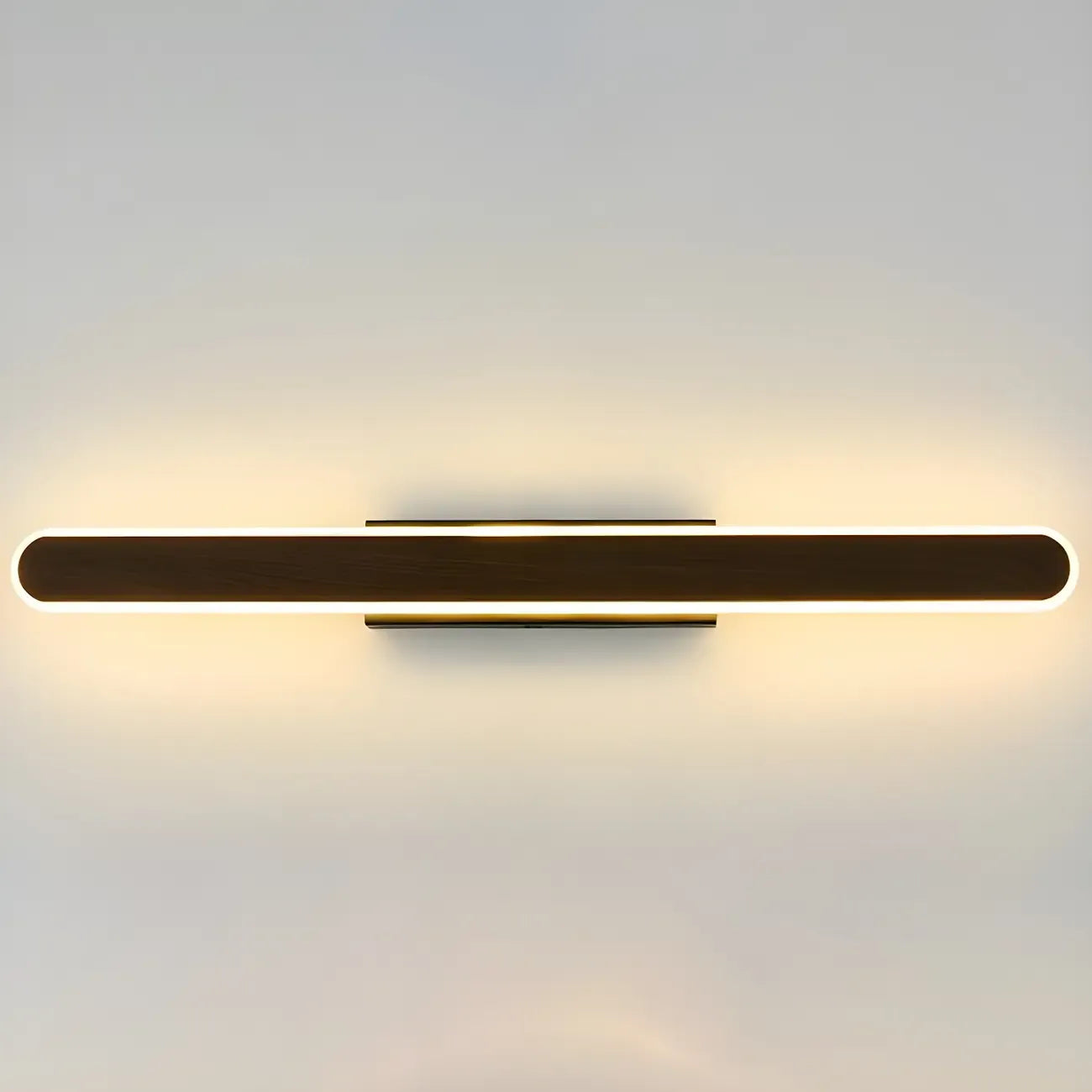 Modish Walnut Oval Acrylic LED Vanity Light