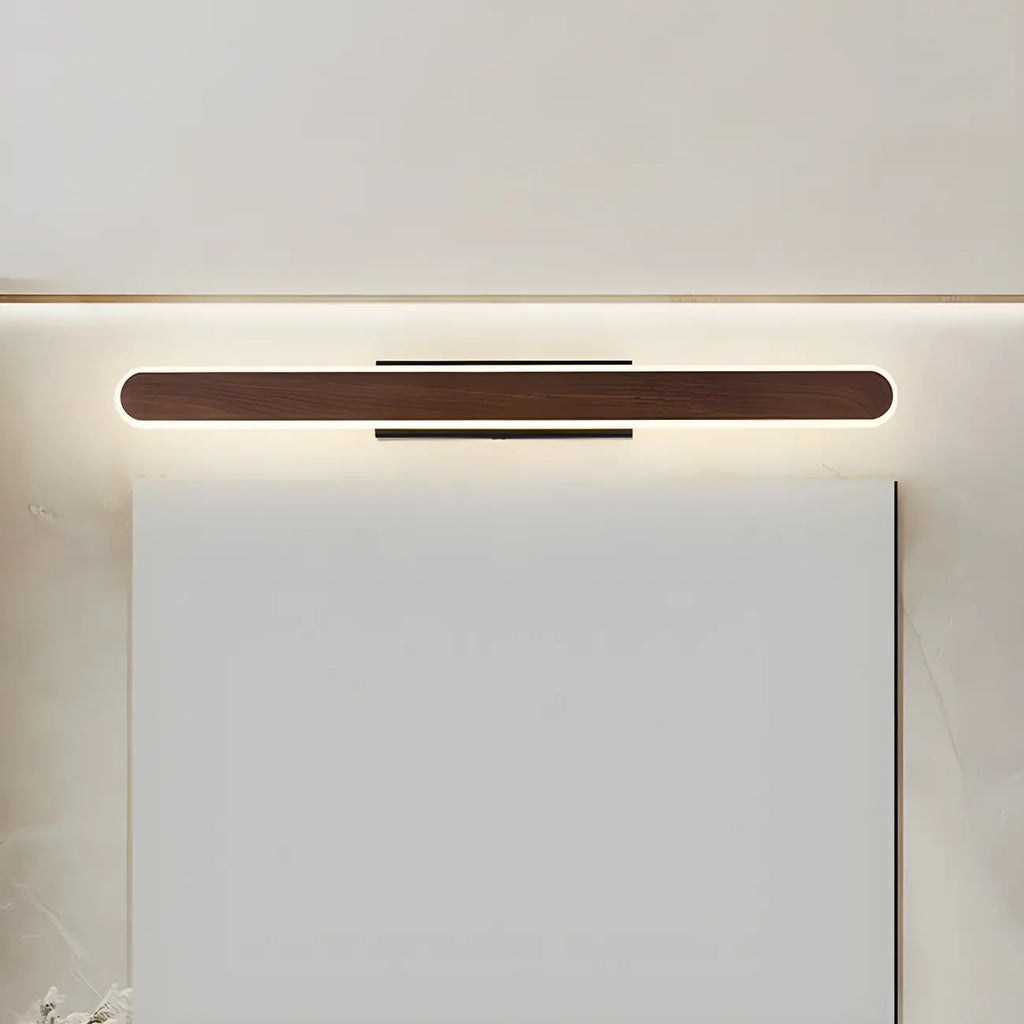 Modish Walnut Oval Acrylic LED Vanity Light