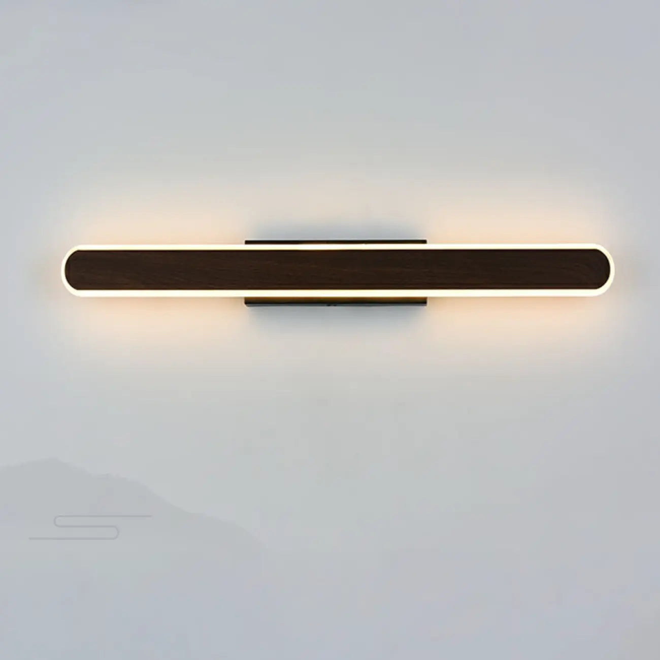 Modish Walnut Oval Acrylic LED Vanity Light