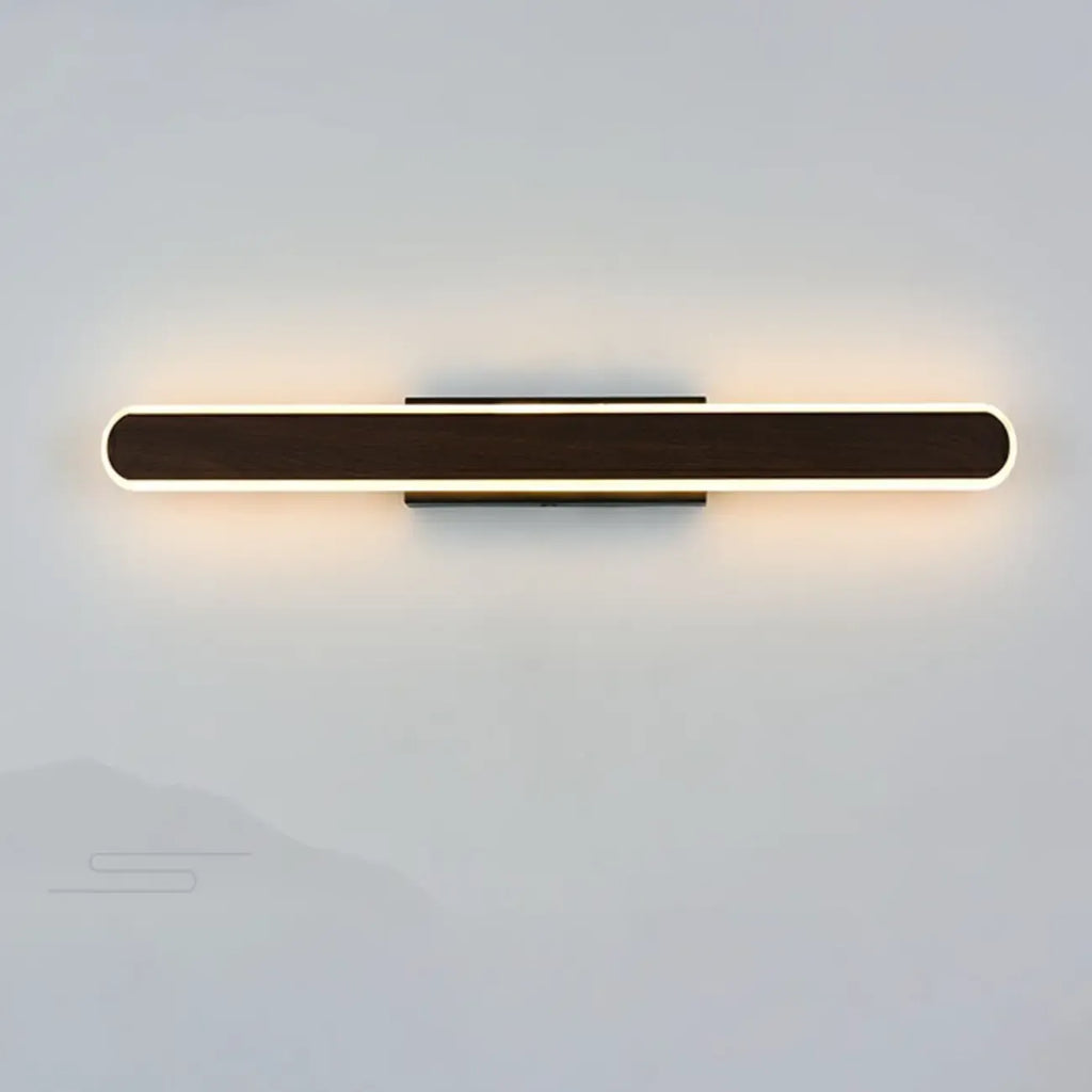 Modish Walnut Oval Acrylic LED Vanity Light