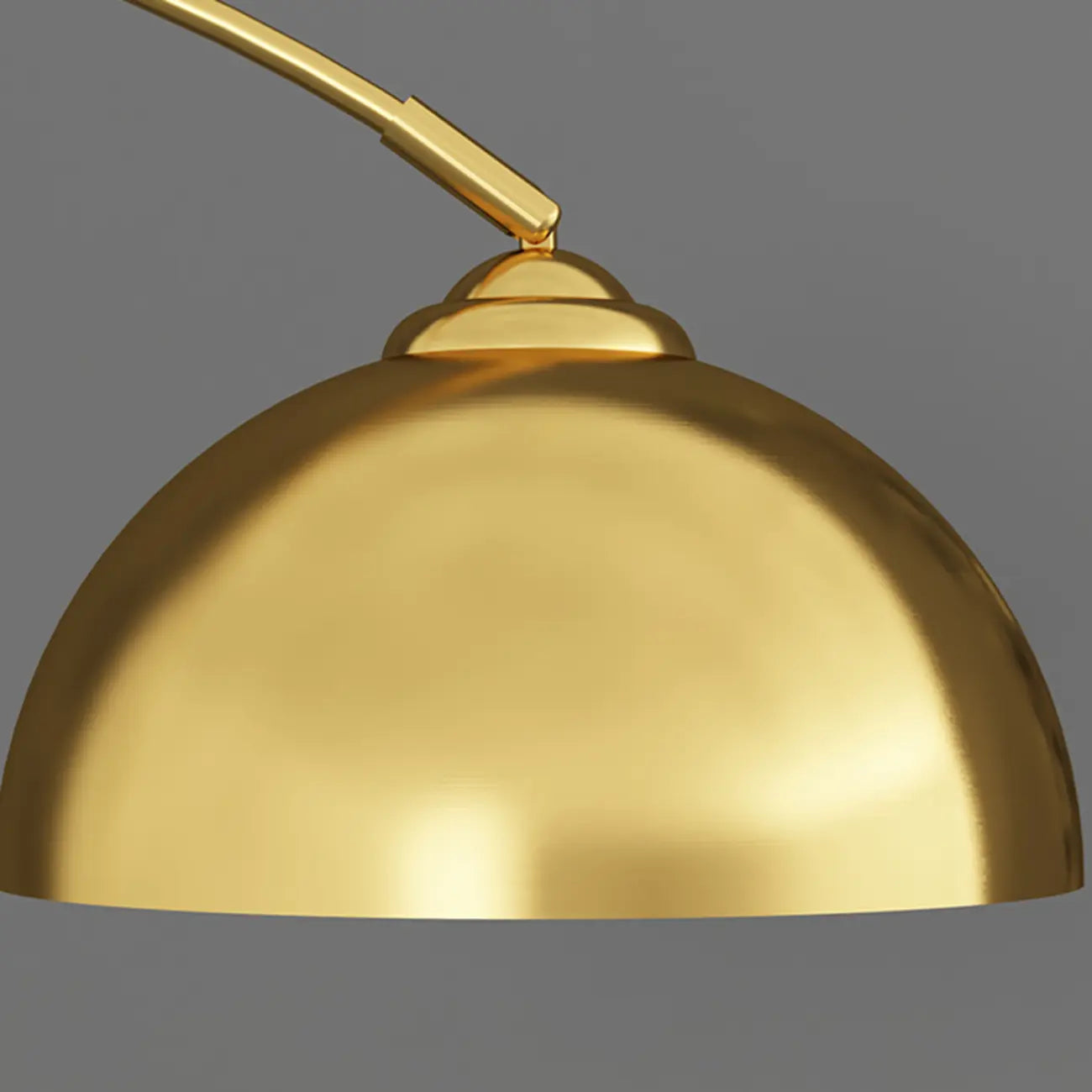 Modern Adjustable Height Metal Arc Floor Lamp with Storage Shelf