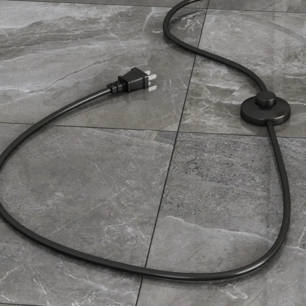 Modern Adjustable Height Metal Arc Floor Lamp with Storage Shelf